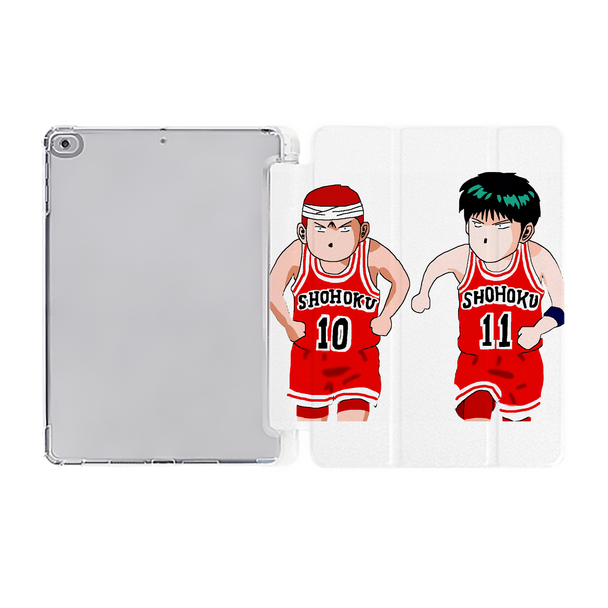 （画像用） SLAM DUNK／スラムダンク IPad ケース ペン収納付き 三つ折りスタンド PUレザー×シリコン 対応機種9.5/10.5/10.9インチ